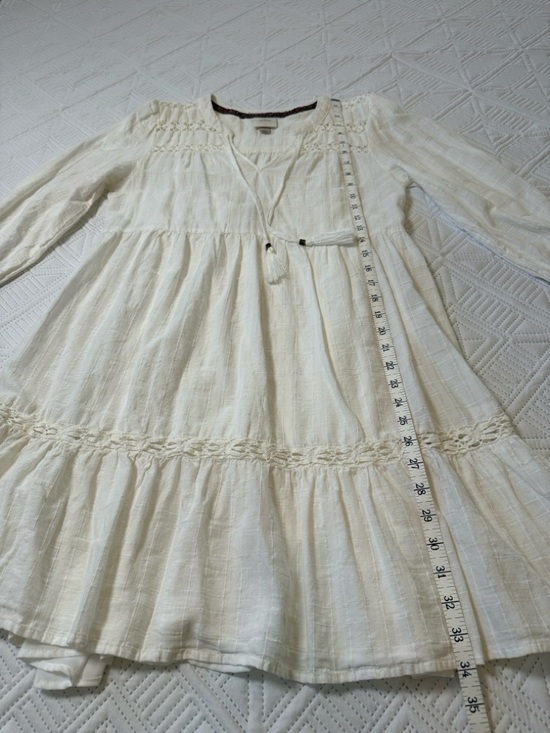 Knox Rose Cotton White Dress Crochet detail Size M - Picture 5 of 8